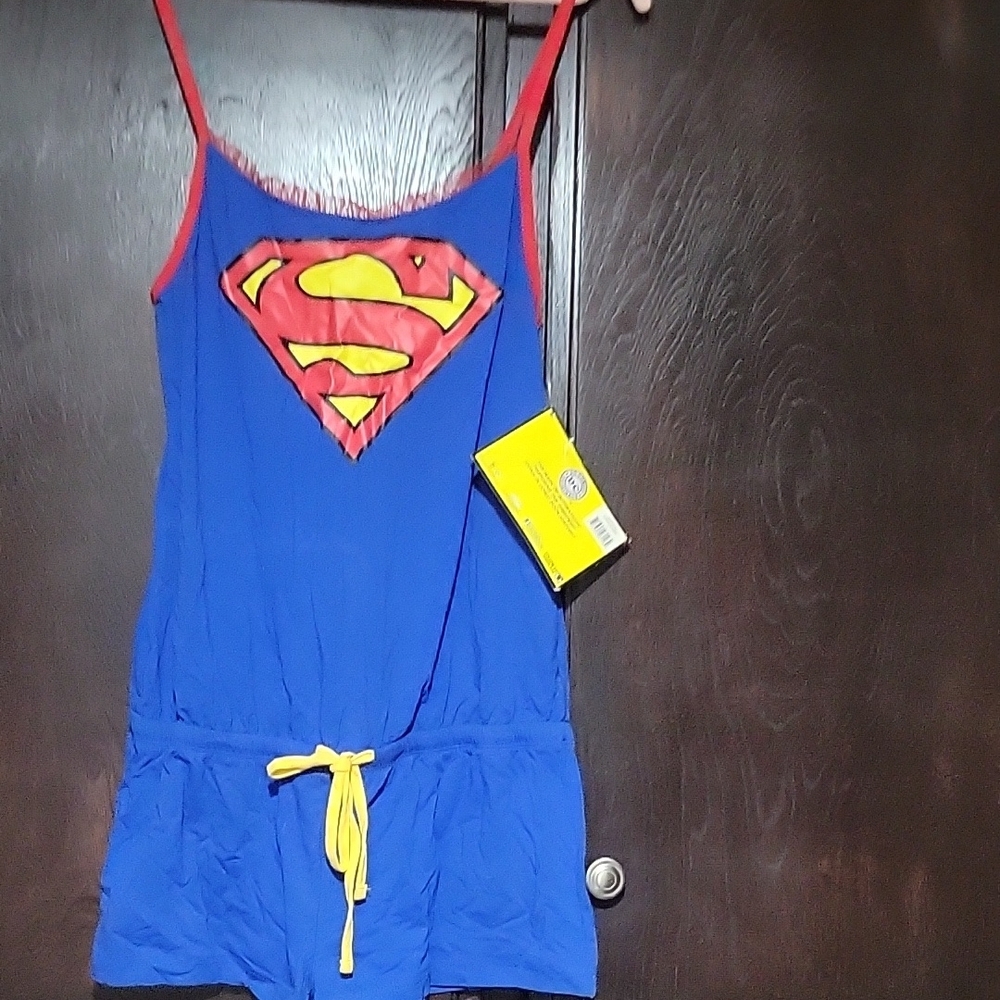 Superman Blue and Red Romper